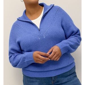 PENN Pennington’s Half-Zip Knit Sweater Blue
